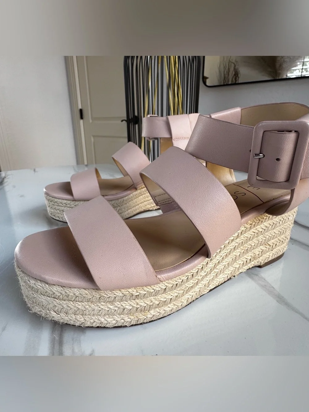 Sole Society Blush Platform Espadrille Sandals